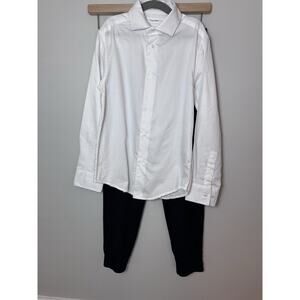 Marc New York Boys Black Dress Pants 8RCalvin Klein White Button Down Sz8 NWT